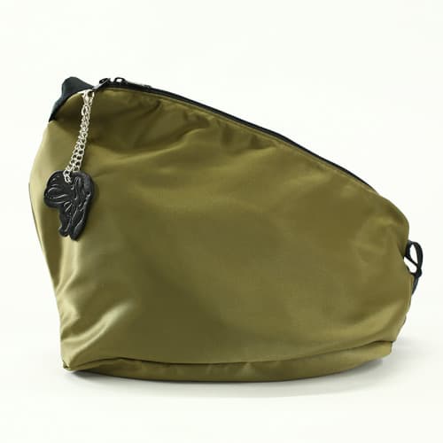 ウェッジソールタイプ シューズドレスバッグ 無地ナイロン(カーキ)