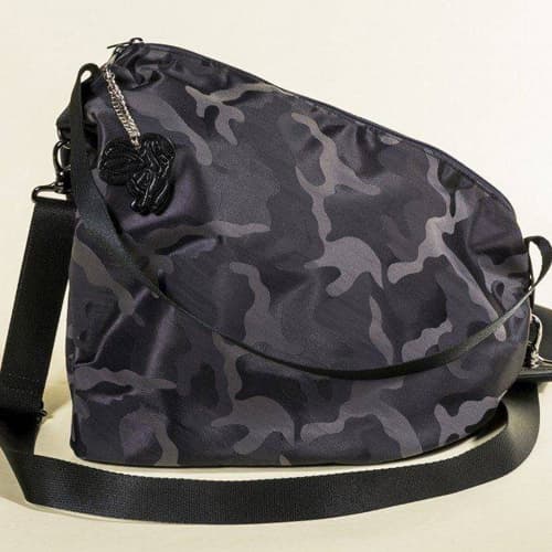 NEW!ウェッジソールタイプ シューズドレスバッグ 迷彩ジャガード(裏地:ブルーグレー)